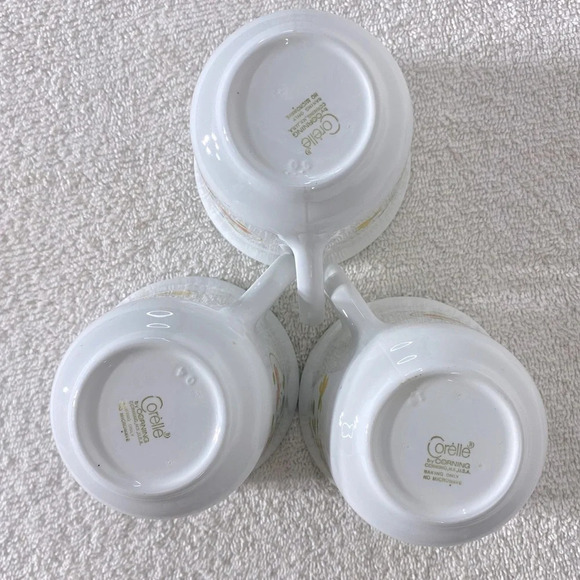 Vintage Corelle  By Corning Wildflower Mugs Coffee Cups x3 - Picture 6 of 10